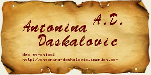 Antonina Daskalović vizit kartica